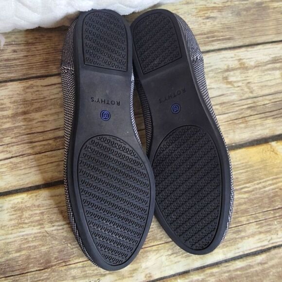 Rothy's Black and White Rounded Toe Ballet Flats Size 7.5 - Picture 5 of 8